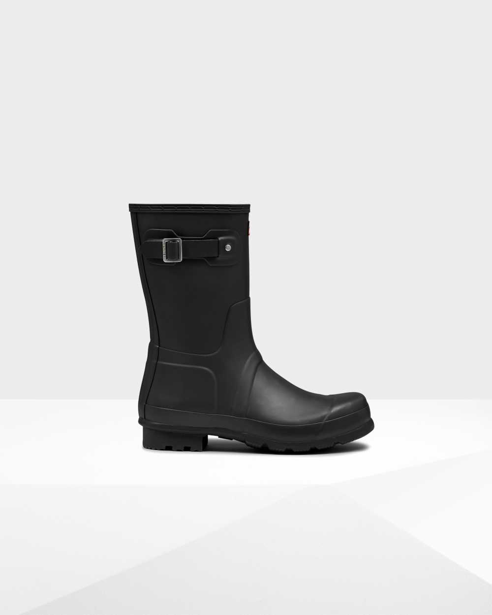 Mens Hunter Original Short Rain Boots Black | HTPNYL-805